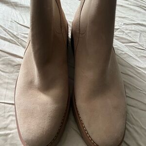 Sam Edelman Cream Suede Ankle Booties